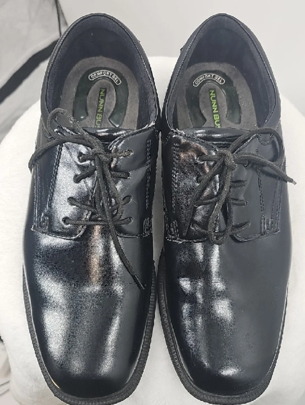 Nunn Bush Oxford Men's Black Lace-Up Leather Dress Shoes Size 11M